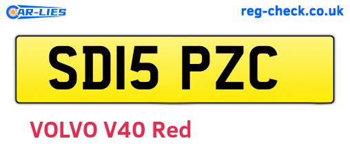 SD15PZC are the vehicle registration plates.