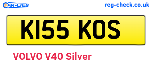 K155KOS are the vehicle registration plates.