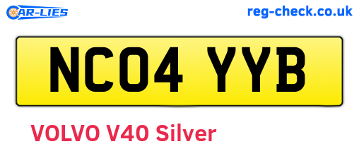 NC04YYB are the vehicle registration plates.