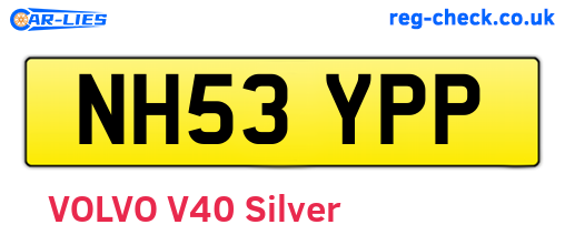 NH53YPP are the vehicle registration plates.