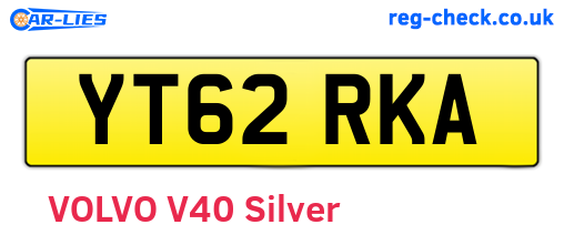 YT62RKA are the vehicle registration plates.