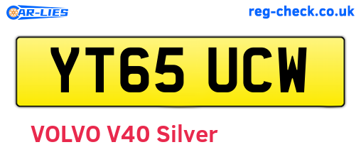 YT65UCW are the vehicle registration plates.