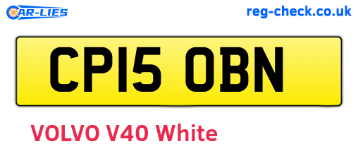 CP15OBN are the vehicle registration plates.