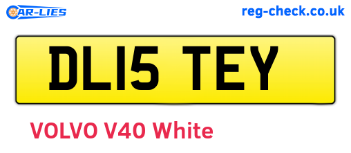 DL15TEY are the vehicle registration plates.