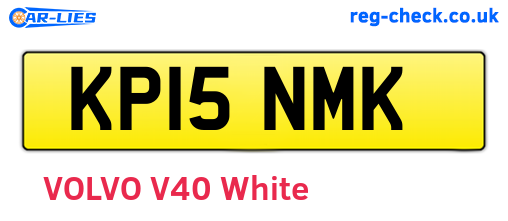 KP15NMK are the vehicle registration plates.