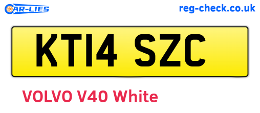 KT14SZC are the vehicle registration plates.