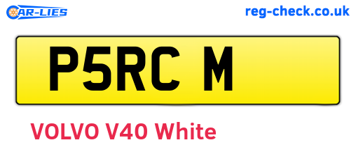P5RCM are the vehicle registration plates.