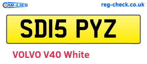 SD15PYZ are the vehicle registration plates.