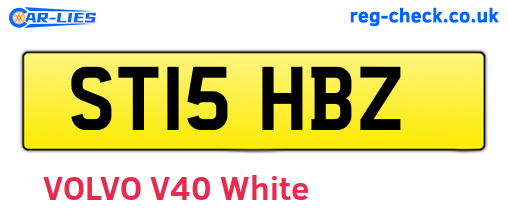 ST15HBZ are the vehicle registration plates.