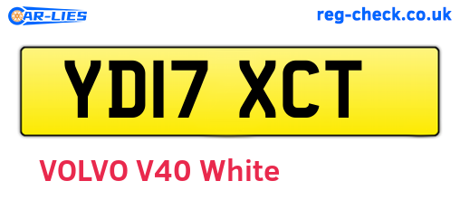 YD17XCT are the vehicle registration plates.