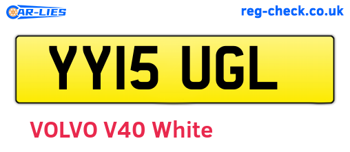 YY15UGL are the vehicle registration plates.