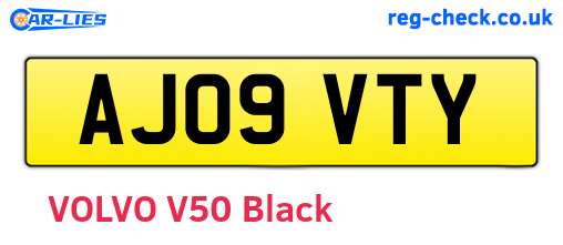 AJ09VTY are the vehicle registration plates.