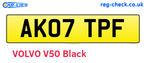 AK07TPF are the vehicle registration plates.
