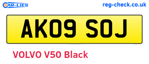 AK09SOJ are the vehicle registration plates.