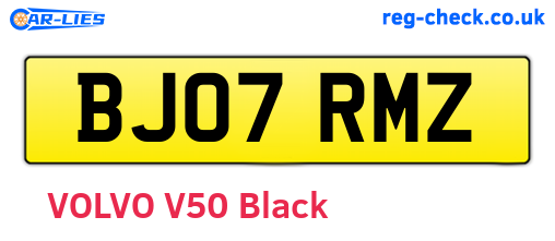 BJ07RMZ are the vehicle registration plates.