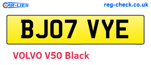 BJ07VYE are the vehicle registration plates.