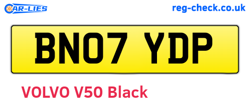 BN07YDP are the vehicle registration plates.