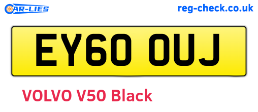 EY60OUJ are the vehicle registration plates.