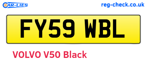 FY59WBL are the vehicle registration plates.
