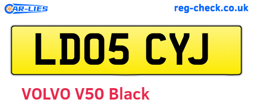 LD05CYJ are the vehicle registration plates.