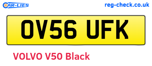 OV56UFK are the vehicle registration plates.