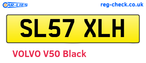 SL57XLH are the vehicle registration plates.
