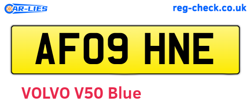 AF09HNE are the vehicle registration plates.