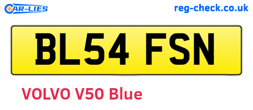 BL54FSN are the vehicle registration plates.