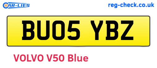 BU05YBZ are the vehicle registration plates.