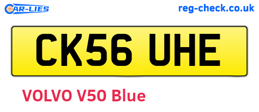 CK56UHE are the vehicle registration plates.