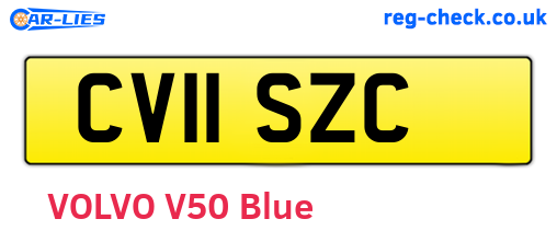CV11SZC are the vehicle registration plates.