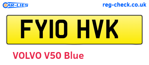 FY10HVK are the vehicle registration plates.