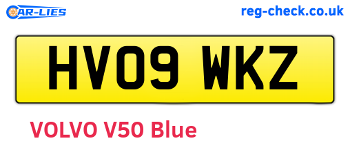HV09WKZ are the vehicle registration plates.