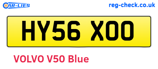 HY56XOO are the vehicle registration plates.