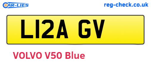 L12AGV are the vehicle registration plates.