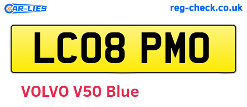 LC08PMO are the vehicle registration plates.