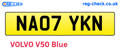 NA07YKN are the vehicle registration plates.