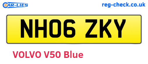NH06ZKY are the vehicle registration plates.