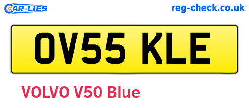 OV55KLE are the vehicle registration plates.