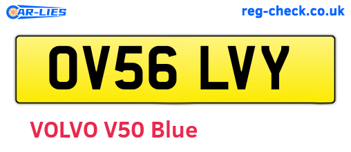 OV56LVY are the vehicle registration plates.
