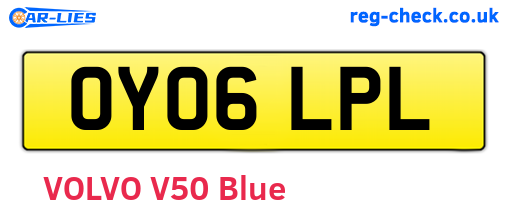OY06LPL are the vehicle registration plates.