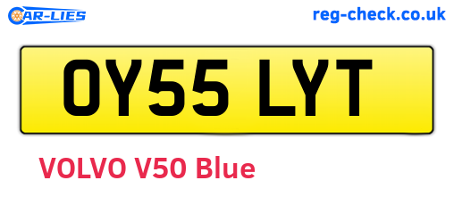 OY55LYT are the vehicle registration plates.