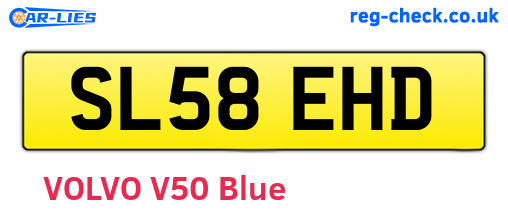 SL58EHD are the vehicle registration plates.