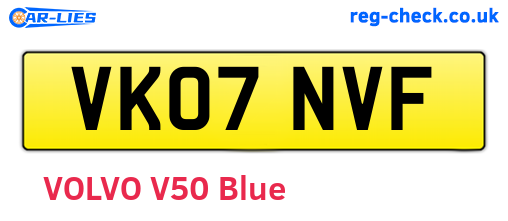 VK07NVF are the vehicle registration plates.
