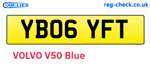 YB06YFT are the vehicle registration plates.