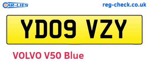YD09VZY are the vehicle registration plates.