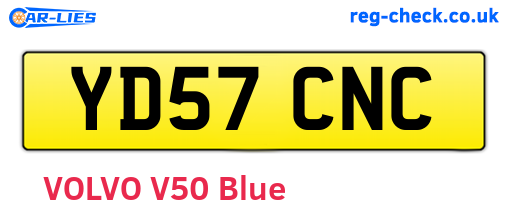 YD57CNC are the vehicle registration plates.