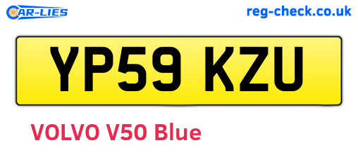 YP59KZU are the vehicle registration plates.