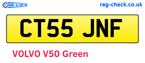CT55JNF are the vehicle registration plates.