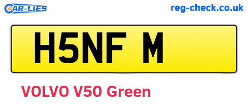 H5NFM are the vehicle registration plates.